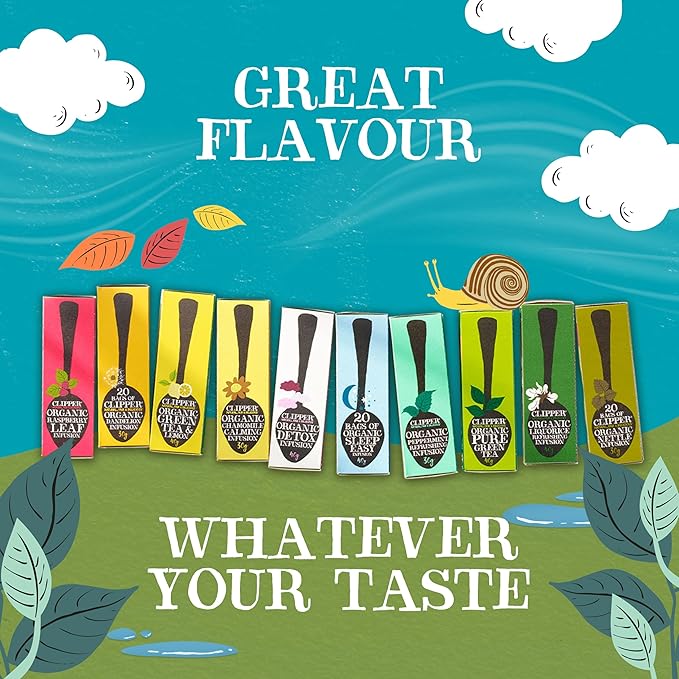 Clipper Tea Peppermint & Licorice Teabags – Caffeine Free, USDA Organic, Great Hot or Iced – Sweet, Refreshing, Natural, Fair & Delicious Sweet – 50 Tea Bags