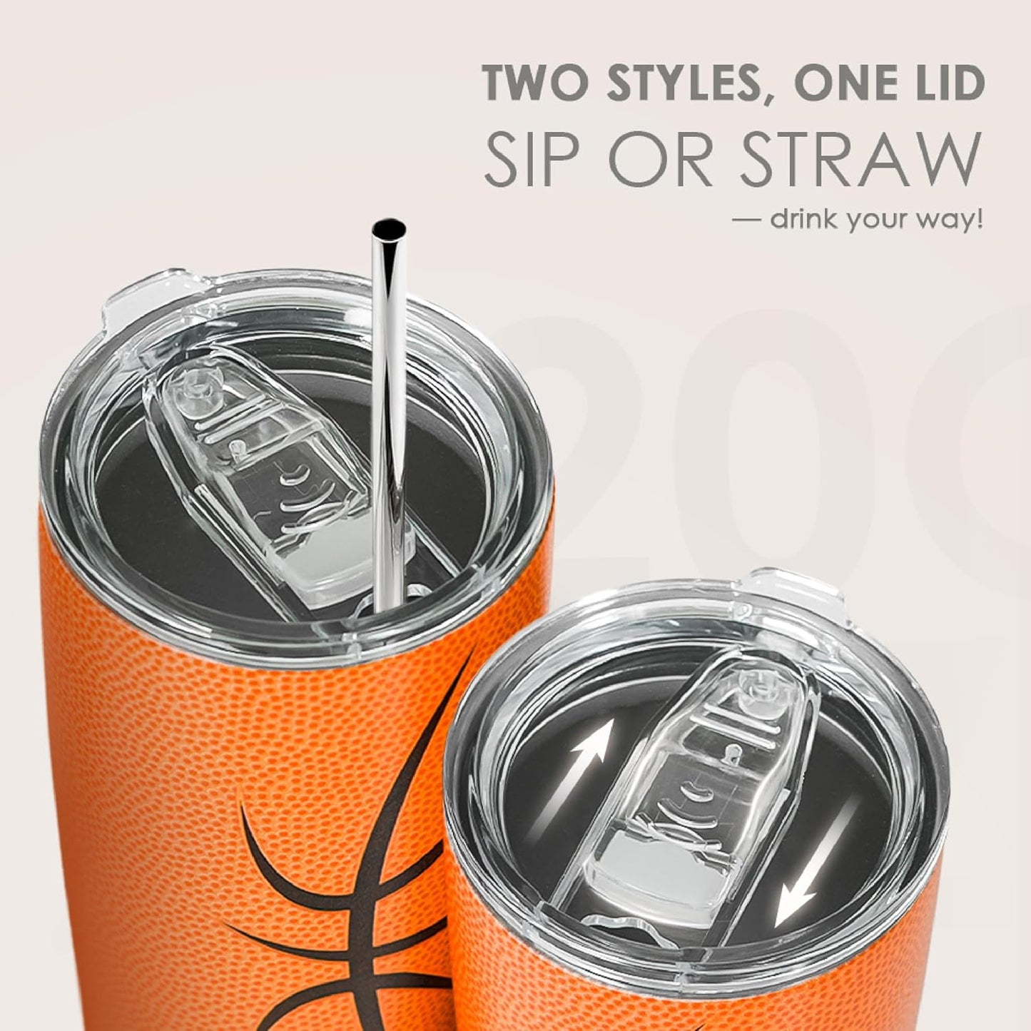 SANDJEST Basketball Tumbler 20oz Stainless Steel Insulated, Travel Coffee Cup, Sport Tumblers Gifts for Basketball Lovers, Men Women, Coach, Birthday, Christmas