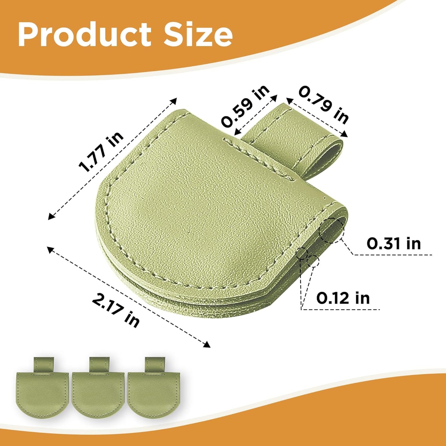 Magnetic Pen Loop Holder, Pencil Holder for Notebooks, Journals, Calendars, PU Leather 3 Pack