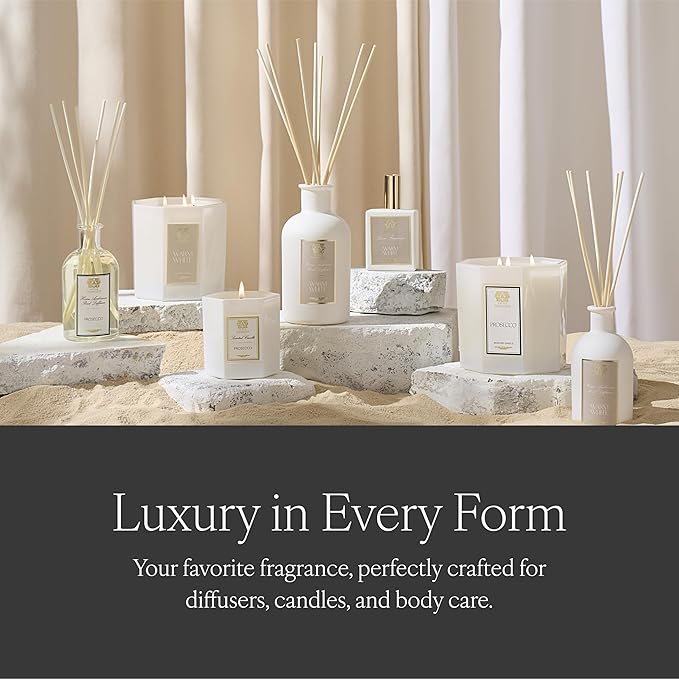 Antica Farmacista Home Ambiance Diffuser - Long-Lasting Reed Scent Diffuser - Luxury Room Freshener Gift - Warm White, 8.45 fl oz