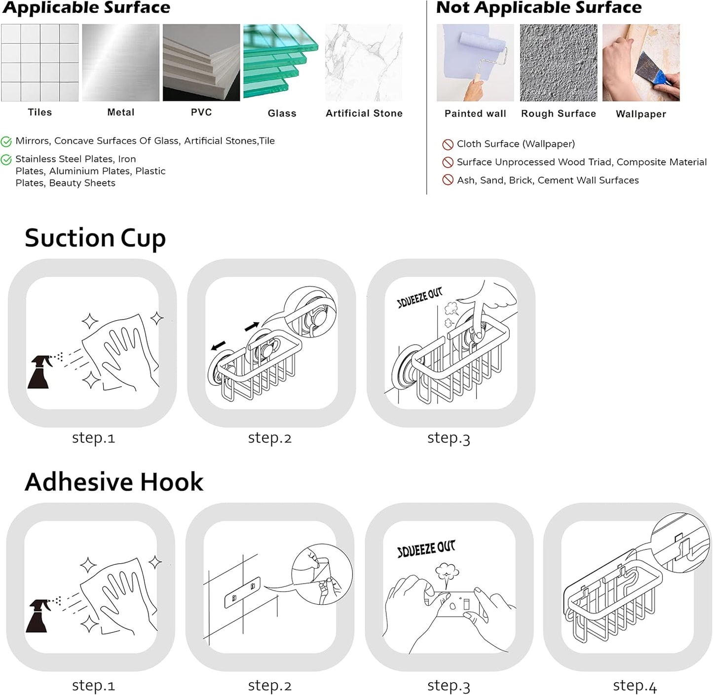 SunnyPoint NeverRust Kitchen & Bathroom Sink Caddy for Sponges, Scrubbers, Soap, 6" x 2.5" x 2.65", with Adhesive Mount - Additional Suction Cup Included –Aluminum (Oil Bronze, NOT Black)