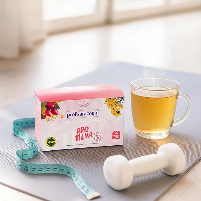 Prof Saracoglu Pro Tilya Mixed Herbal Tea - Detox & Digestive Support Herbal Tea, Raw Detox Organic Tea Blend, 20 Individual Tea Bags, Resealable Box & Metabolism Support Tea