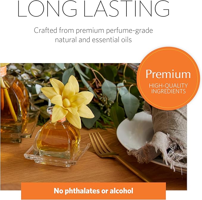 AGRARIA AirEssence & PetiteEssence Flower and Reed Diffuser Set, Luxury Home Fragrance Set, Scented Oil Reed Diffuser Gift for All Occasions