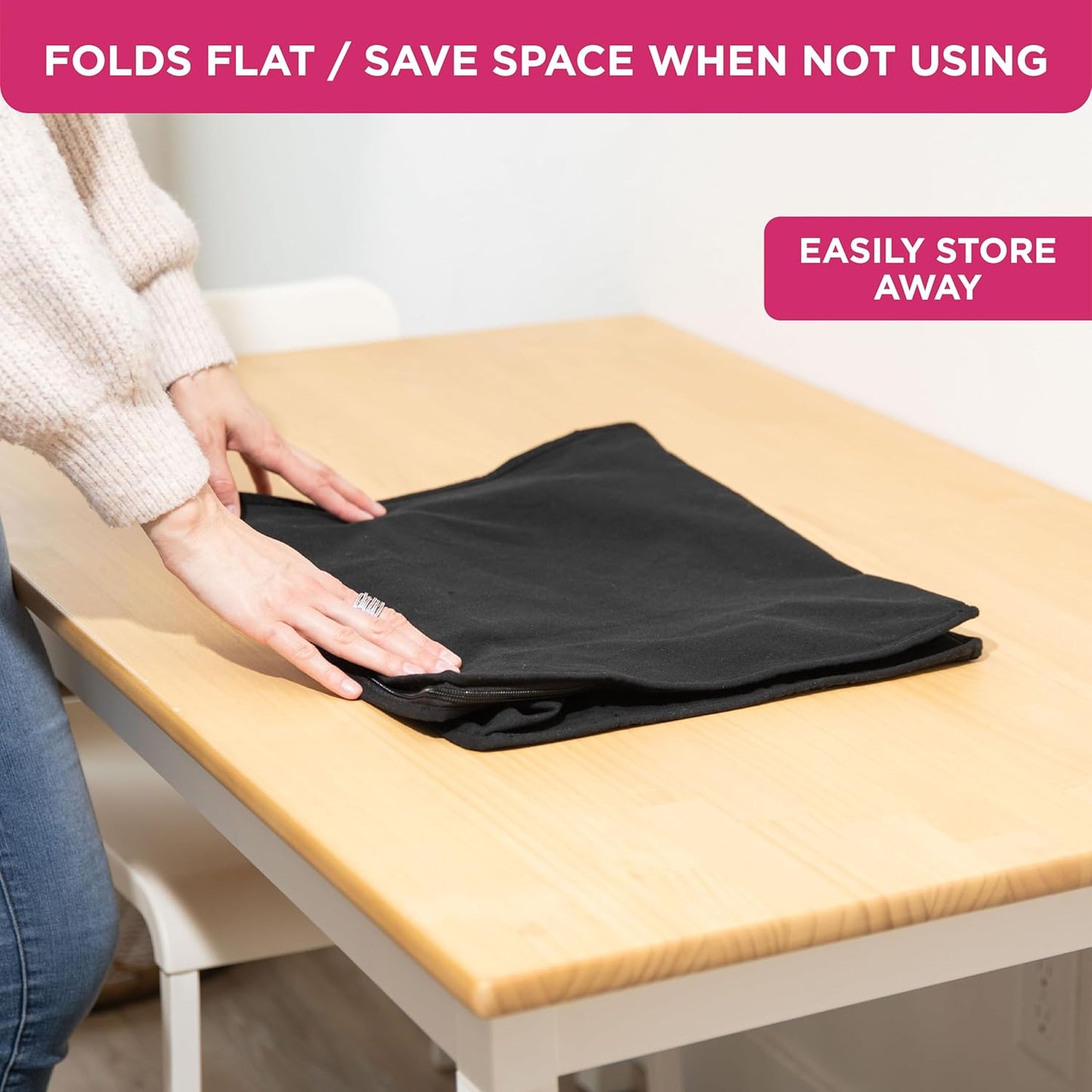 Cedar Clothes Storage Bag Organizer – Protects from Moths, Moisture, Dirt & Dust – Set of 2 Underbed Storage Bags for Clothes, Cashmere Sweaters, Bedding & More - Underbed Storage - Black