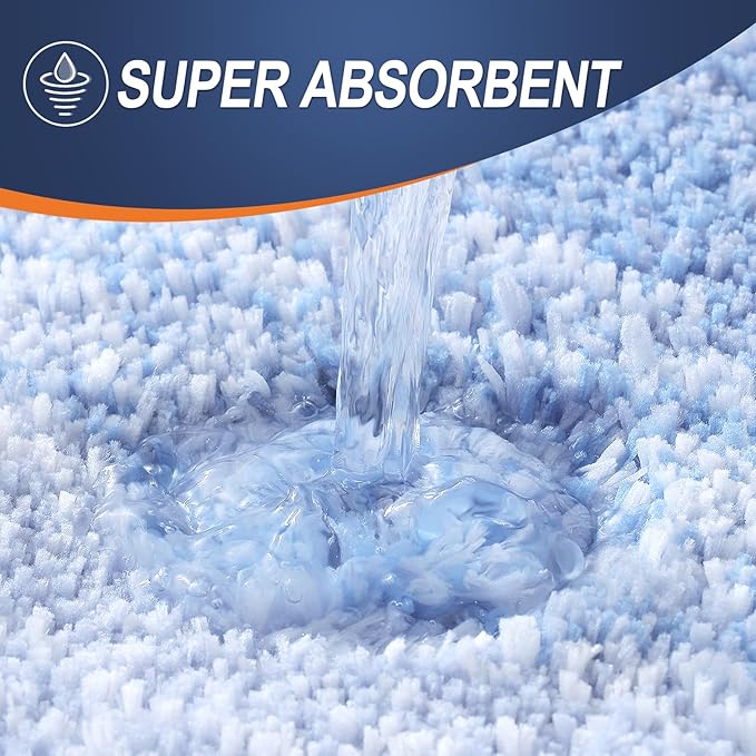 OLANLY Bathroom Rugs Mat 24x16, Extra Soft Absorbent Microfiber Bath Rugs, Rubber Backing, Quick Dry, Machine Washable Bath Mats for Bathroom Floor, Tub and Shower, Home Decor Accessories, Light Blue