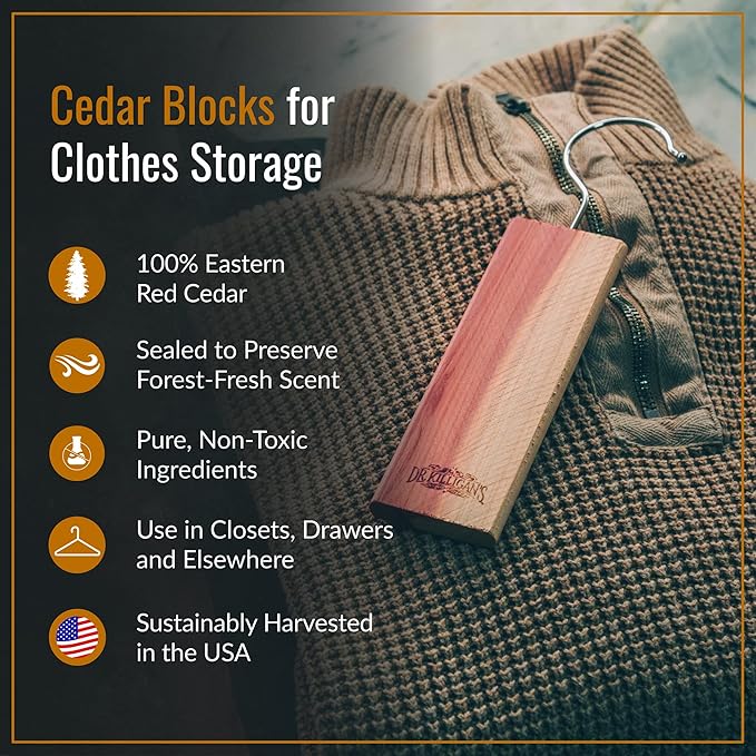 Dr. Killigan’s Moth Traps & Cedar Planks - Clothes Protection Combo – for Preventing and Eliminating Clothing Moths in Closets, Drawers & Storage