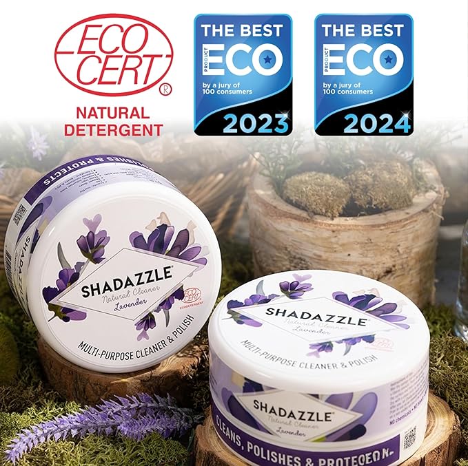 Shadazzle Natural All Purpose Cleaner and Polish – Eco friendly Multi-purpose Cleaning Product (2 Pack, Lavender)