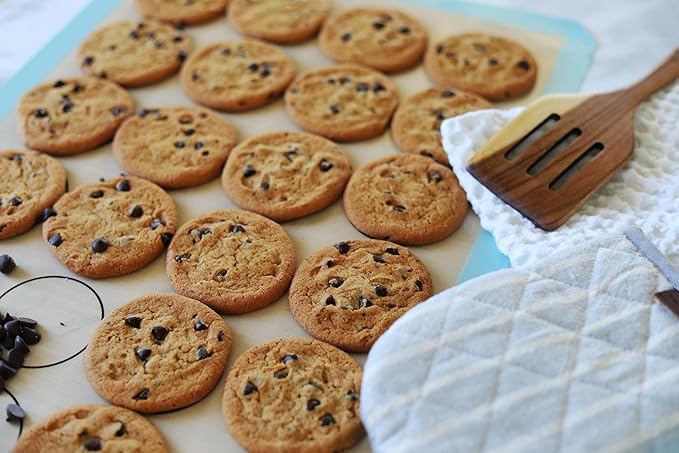 Silicone Baking Mats For Cookies, Full Size Baking Sheet Liners, Pack Of 2, 17 X 25 Inch, Non-Stick, Baking Mats Silcone, Perfect For Baking Macarons Cookies And Cakes