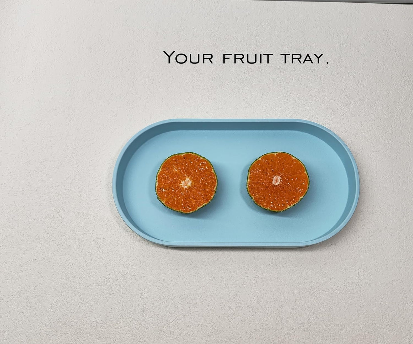 Blue Small Tray (10 inch), Oval Tray for Kitchen Counter, Bathtub Bathroom Vanity Items, Countertop Organizer, Coffee Accessory, Bar, Serving Seasoning, Salt and Pepper, Soap, Perfume.