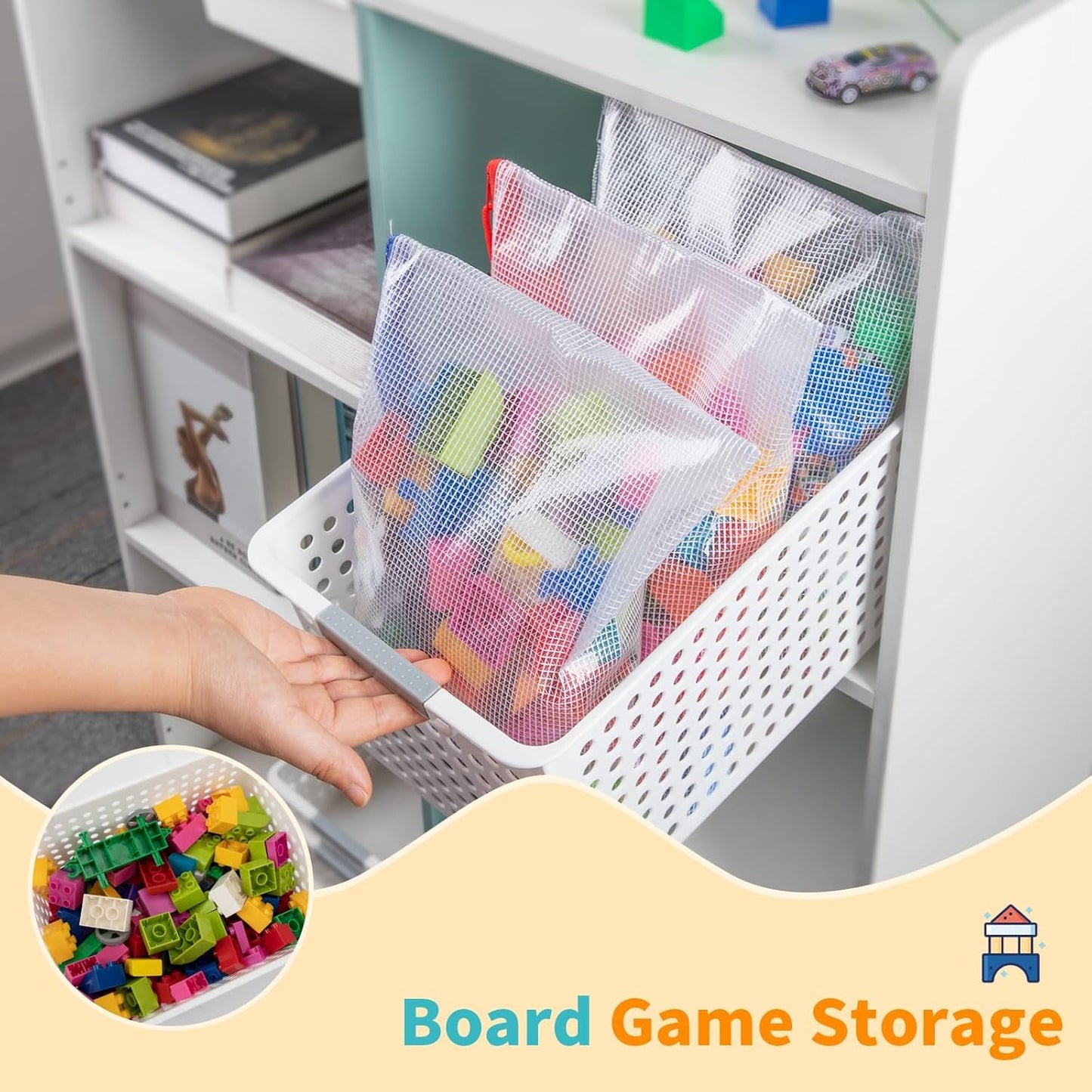 Umriox A4-48P 48pcs Mesh Zipper Pouch Bags, 16 Color, Clear Zipper Pouches for Organizing, Office, Home, Travel