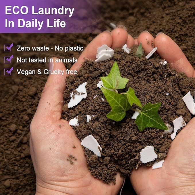 Laundry Detergent Sheets, 200 Loads Lavender Scent Hypoallergenic Eco-Friendly, Biodegradable Plastic Free Liquidless Laundry Sheets Suitable for Sensitive Skin