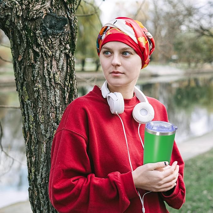 20 oz Tumbler with lid Double Wall Vacuum Insulated Tumblers Stainless Steel Coffee Mug Travel Coffee Tumbler Powder Coated Tumbler Cup Keep Hot&Cold - (Green 6 Pack)