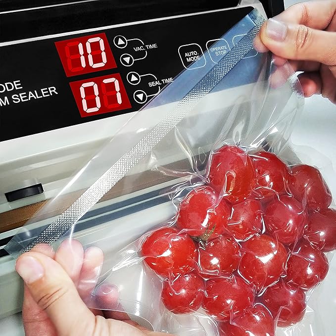 Magic Seal MS175 Vacuum Sealer Machine for Food Preservation, Nozzle Type, Compatible with Mylar Bags, Adjustable Vacuum & Seal Time, Automatic and Manual Mode