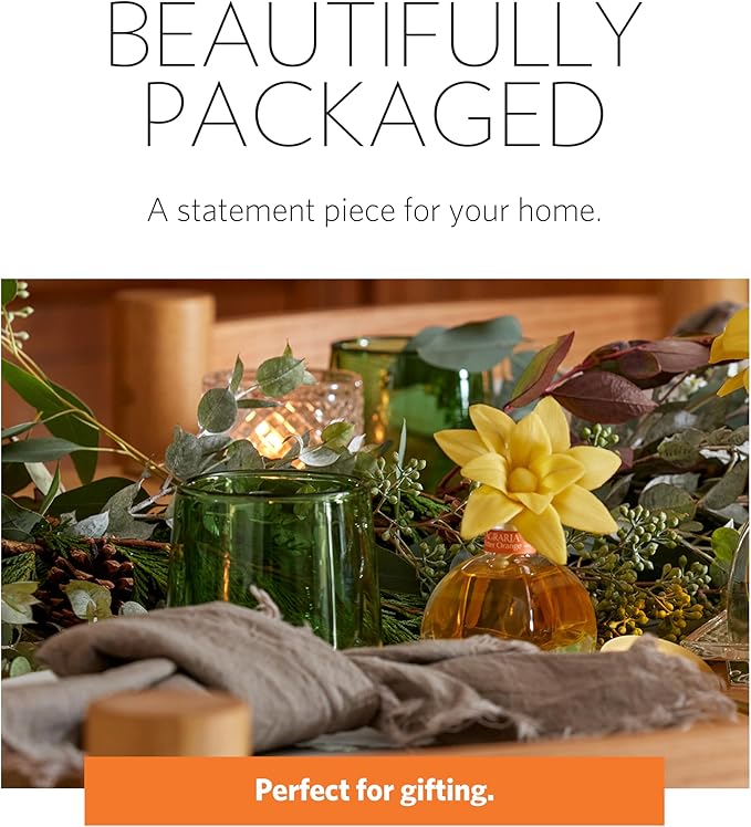 AGRARIA AirEssence & PetiteEssence Flower and Reed Diffuser Set, Luxury Home Fragrance Set, Scented Oil Reed Diffuser Gift for All Occasions