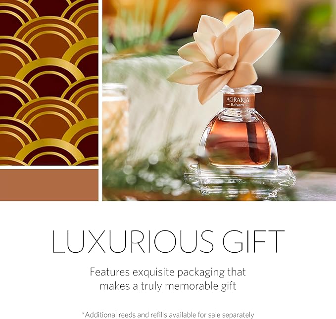 AGRARIA AirEssence & PetiteEssence Flower and Reed Diffuser Set, Luxury Home Fragrance Set, Scented Oil Reed Diffuser Gift for All Occasions