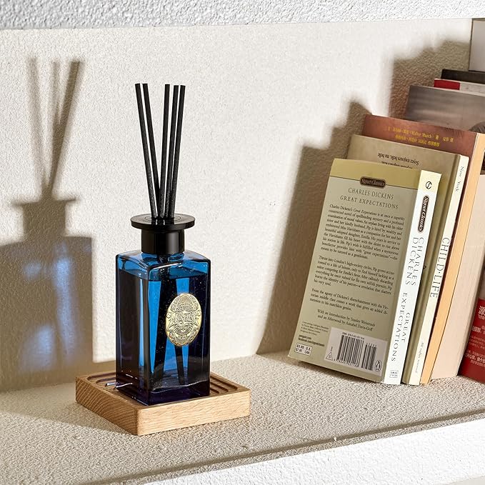 M&SENSE 6.3 oz Large Reed Diffuser Set | Ocean Escape Scent Oil Diffuser with Sticks | Hotel Collection Non-Toxic Essential Oil |for Bedroom Bathroom Living Room