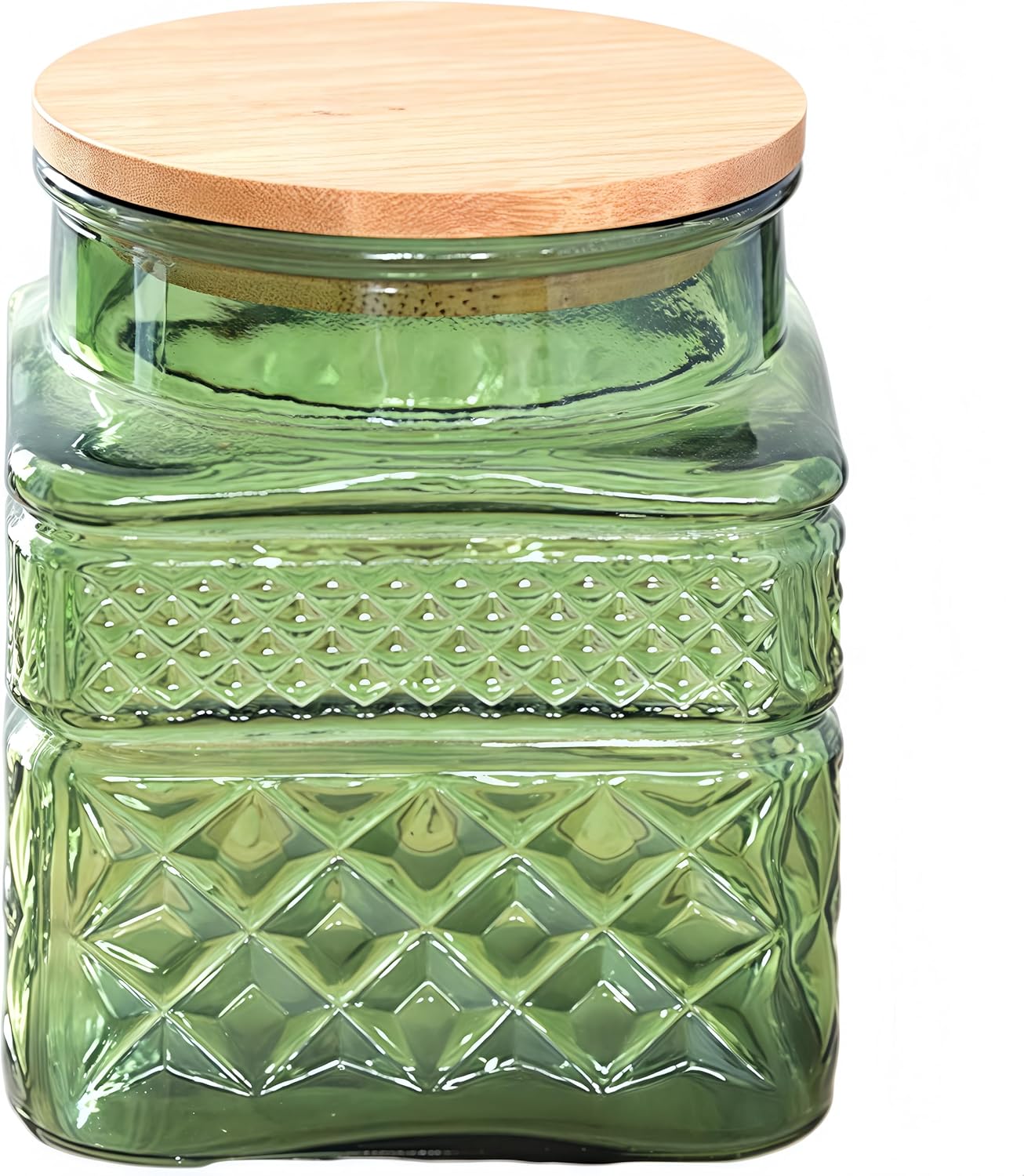 38 FL OZ Large Airtight Glass Storage Jars with Bamboo Lid - Vintage Food Containers for Candy, Snacks, Coffee, Tea, Nuts, Cereal - Kitchen Canisters
