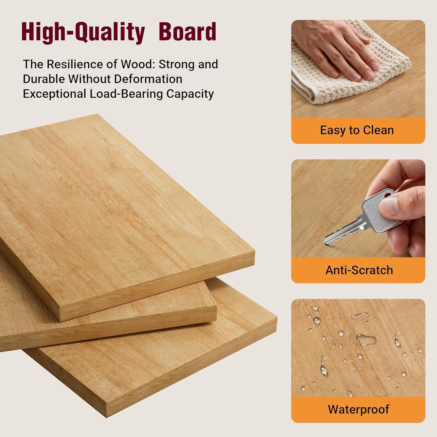 Book Shelf, Wooden Cube Storage Organizer with 11" Open Cubes, Stackable Modular Bookcase for Room Divider Storage, Bookshelf for Living Room, Bedroom, Office (Oak, 5-Cube)