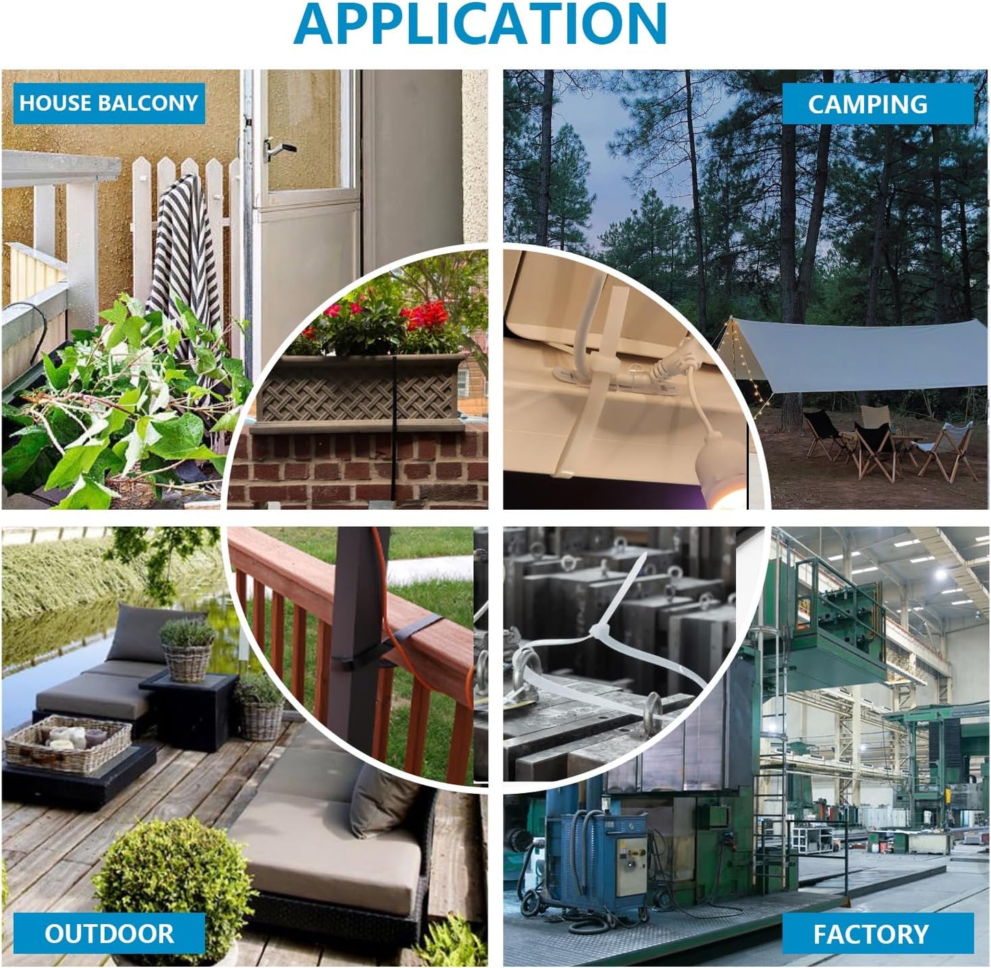 100PCS 24 inch Cable Zip Ties Heavy Duty 175lbs Tensile Strength Nylon Long Wire Ties Self-Locking Durable Plastic Tie Wraps for Indoor and Outdoor UV Resistant(White)