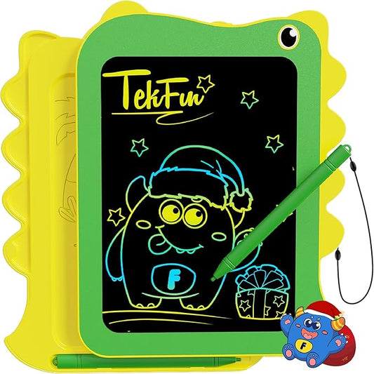 TEKFUN LCD Writing Tablet for Kids, Doodle Board Drawing Pad, Dinosaur Toys for Kids, Travel Toys for 3 4 5 6 Year Old Boys Girls, Easter Birthday Christmas Gifts (8.5in Green)