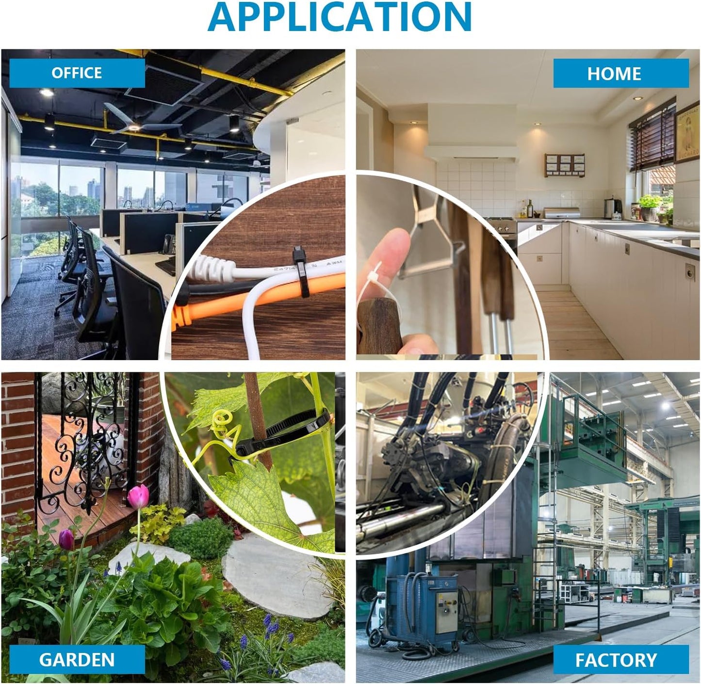 1000PCS 10 inch Black Zip Ties 75LBS Tensile Strength Self-Locking heavy duty UV Resistant Cable Tie Wraps for indoor and outdoor use(Black)