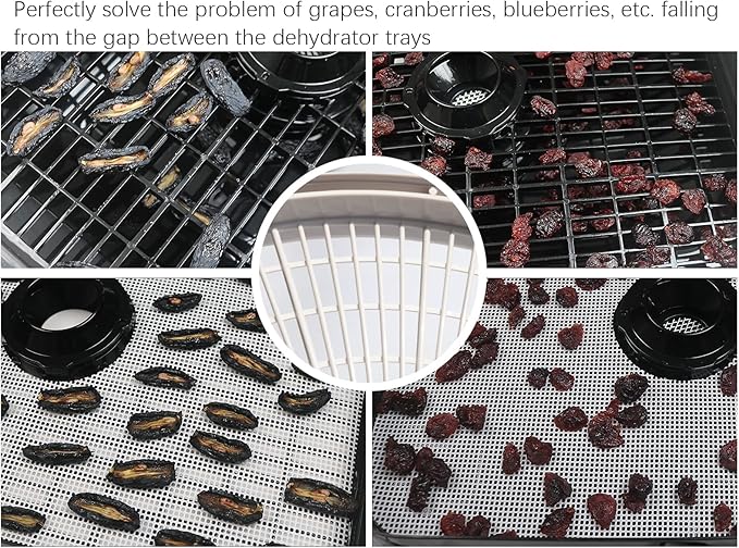 Mesh Dehydrator Sheets for COSORI - by Kispog- 10pcs/stes Silicone Drying Sheets 12x13 inch Compatible with Magic Mill Ivation Chefman ChefWave