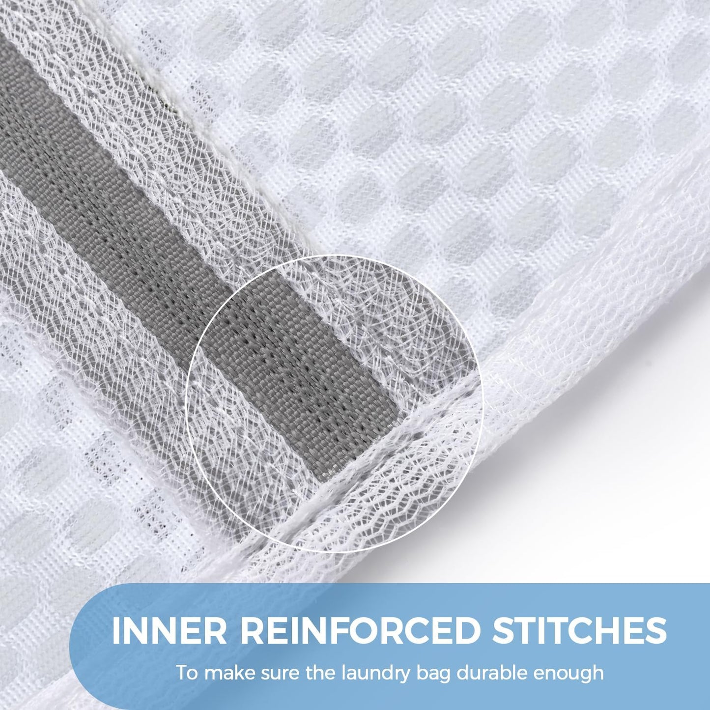 BAGAIL Laundry Bags Mesh Wash Bag for Intimates Lingerie and Delicates,3Pcs(Honeycomb,3L)