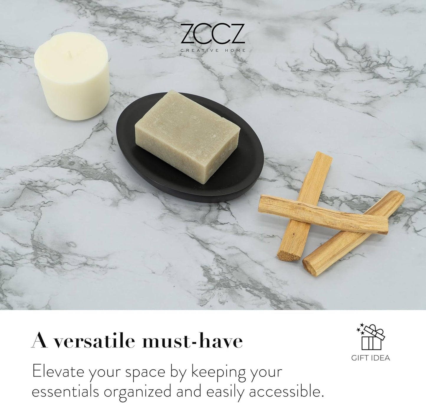 ZCCZ Bathroom Accessory Set, 4 Pcs Matte Black Bathroom Vanity Countertop Bathroom Décor Sets Accessories with Soap Dispenser, Toothbrush Holder Set, Tumbler, Soap Dish