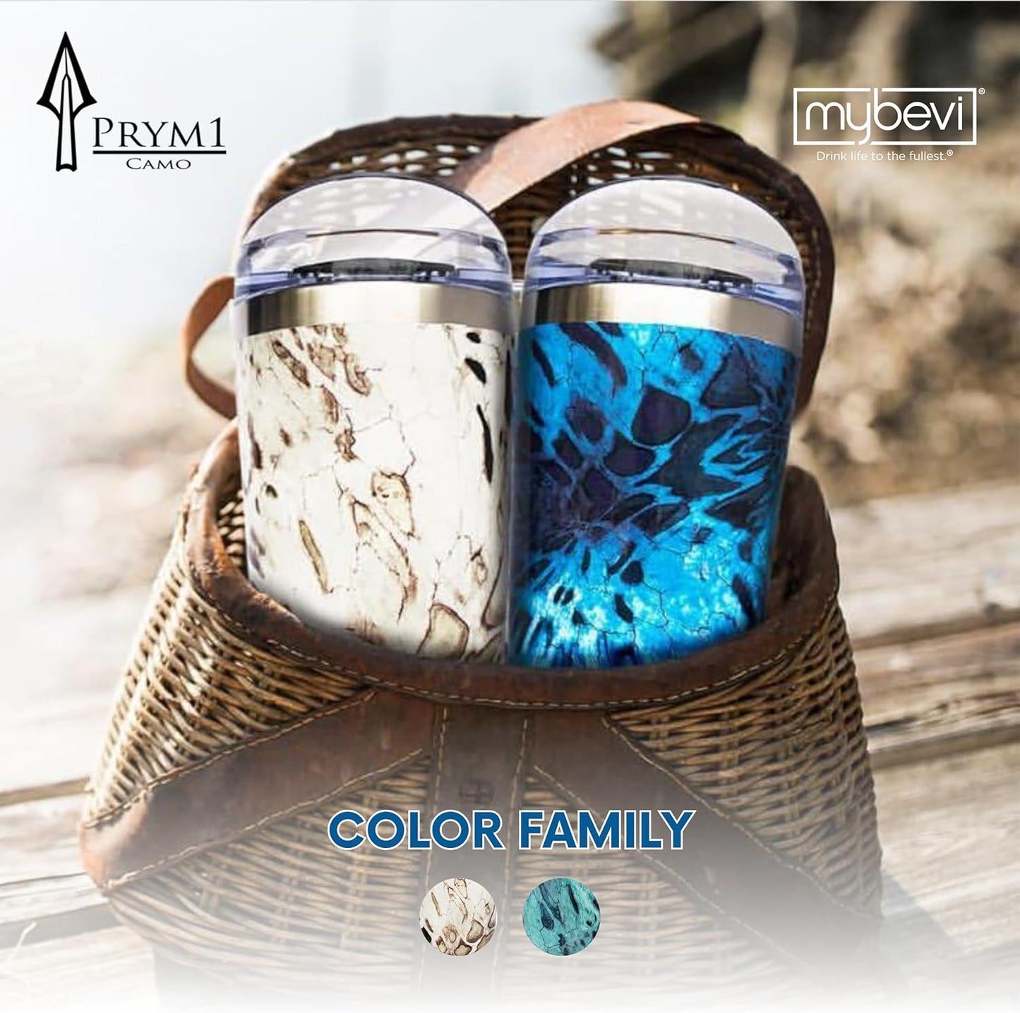 Classic Premium Stainless Steel Tumbler with 12-Hour Temperature Control, Tritan Lid, and BPA-Free Construction | Whiteout Prym 1, 26 oz