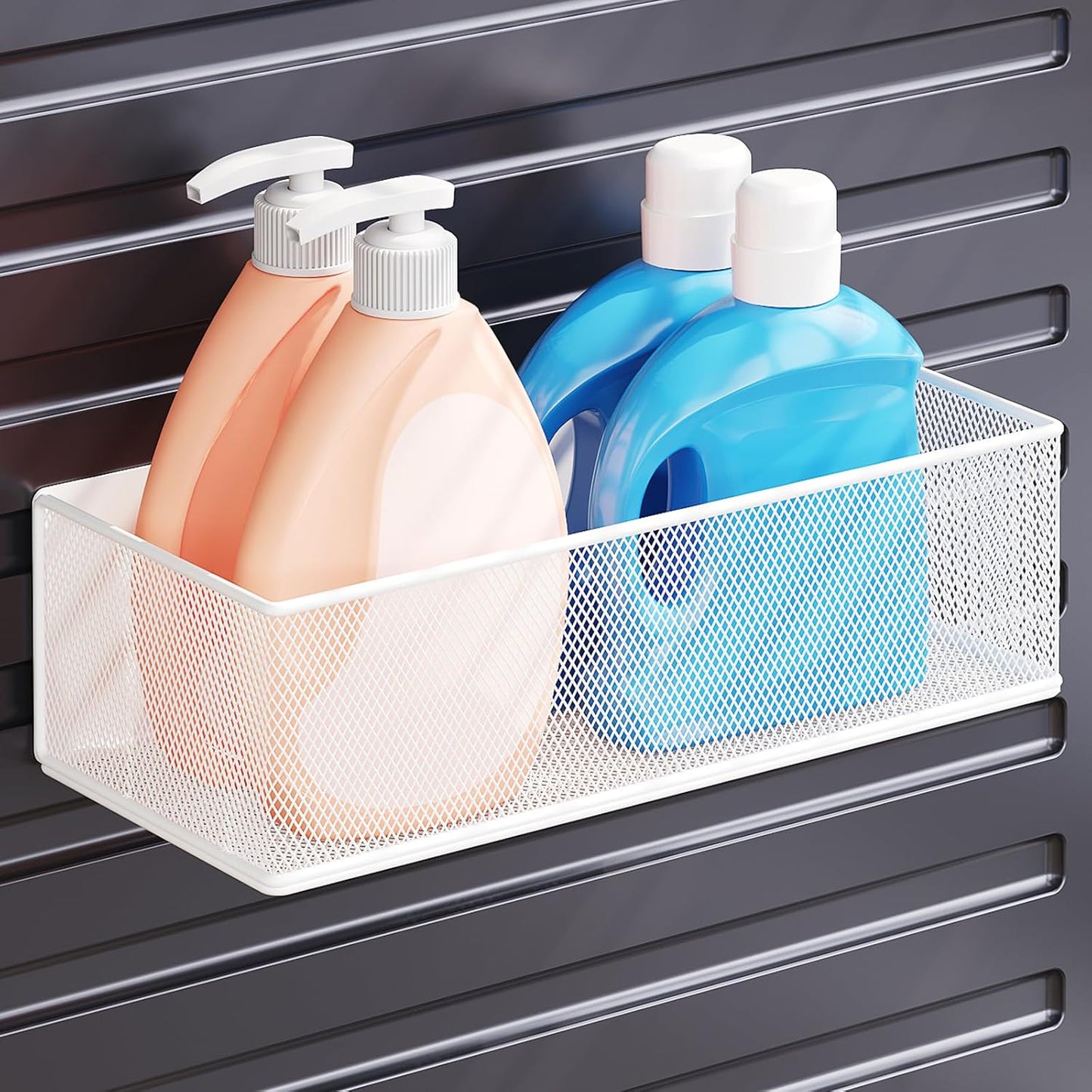 Magnetic Shelf for Washing Machine, Washer Dryer Shelf, Magnetic Lint Bin for Laundry Room, Spice Rack, Magnetic Basket Organizer for Laundry Kitchen, 1 Pack (White, 10.63''L*4.72''W*3.03''H)