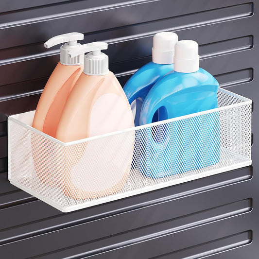 Magnetic Shelf for Washing Machine, Washer Dryer Shelf, Magnetic Lint Bin for Laundry Room, Spice Rack, Magnetic Basket Organizer for Laundry Kitchen, 1 Pack (White, 10.63''L*4.72''W*3.03''H)