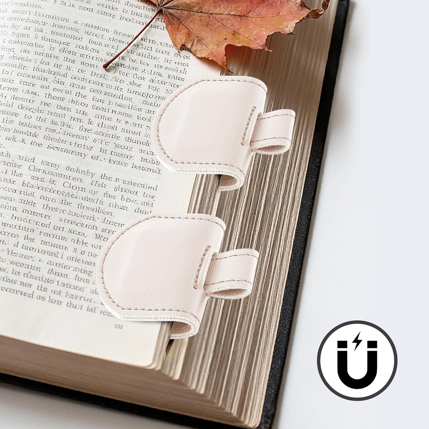 Magnetic Pen Loop Holder, Pencil Holder for Notebooks, Journals, Calendars, PU Leather 3 Pack