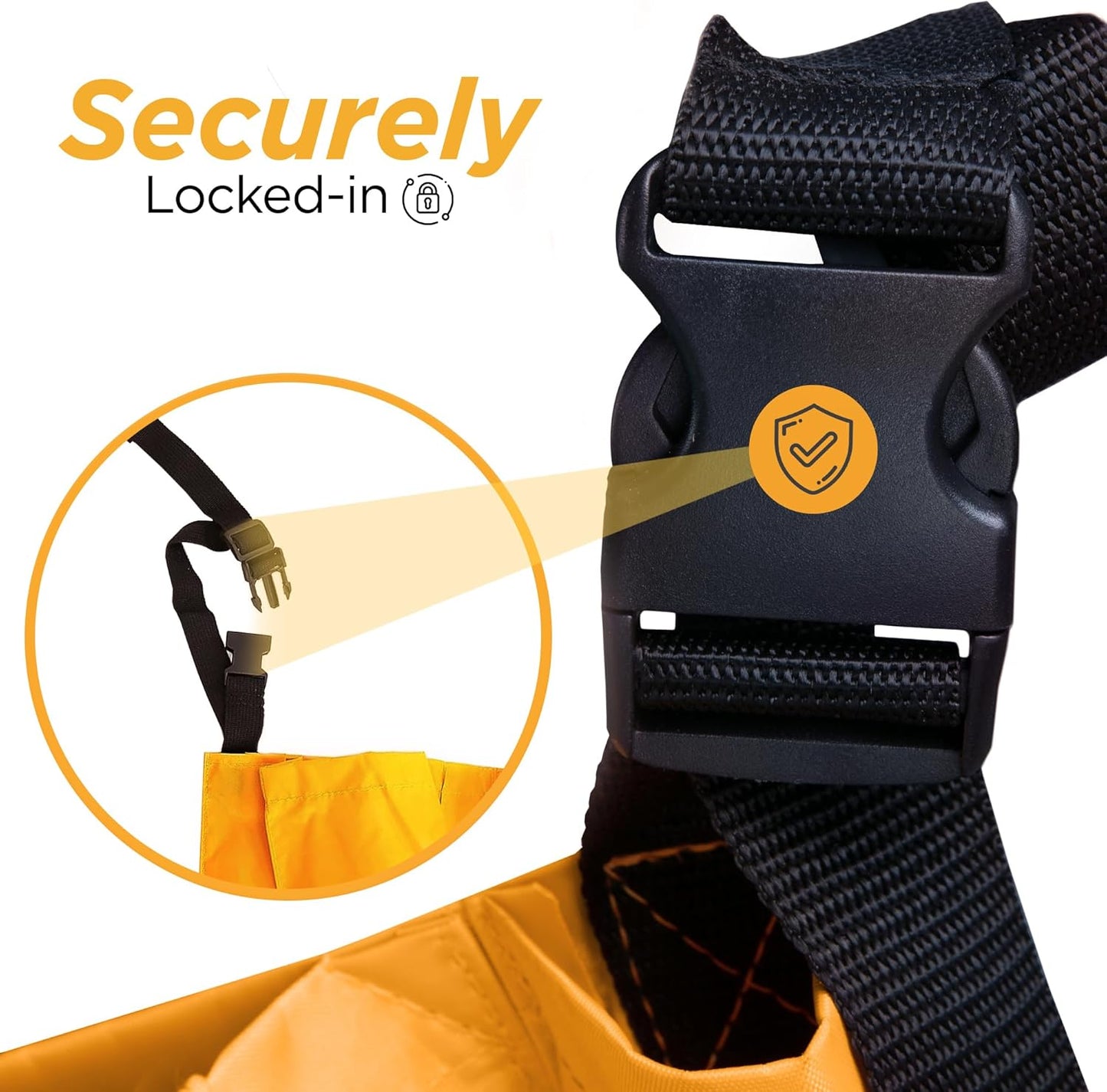 Trash Can Caddy Bag | Fits 32-55 Gallon Can | Brute & Uline Compatible | Heavy Duty Vinyl | Garbage Bin Apron | XL Commercial Size | Cleaning Caddy Organizer | Custodian & Janitorial Supplies (2 Pack)