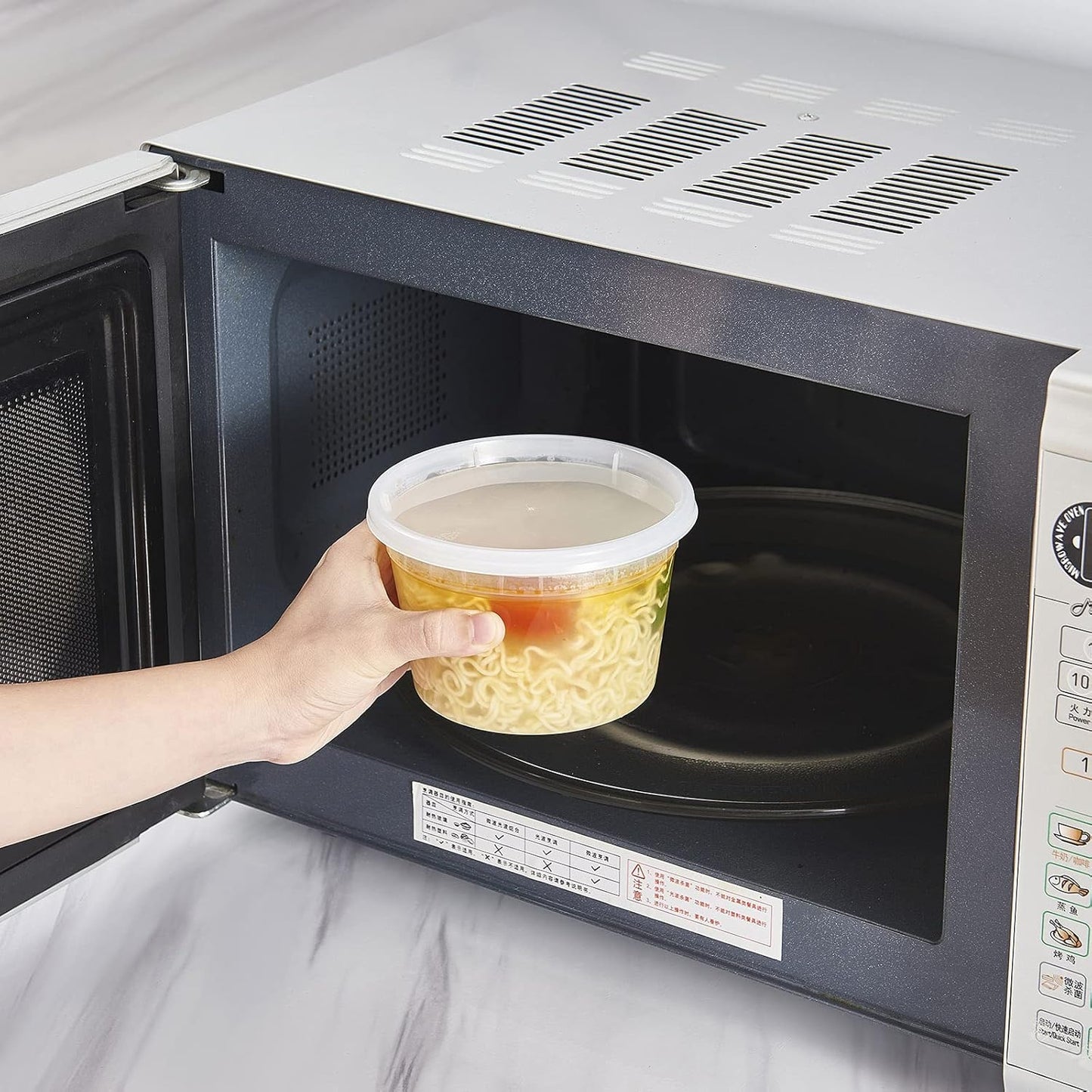 [240 Set - 16 oz.] Plastic Deli Food Storage Containers With Lids, Disposable togo containers for soup, Meal Prep, Slime | BPA Free | Stackable | Leakproof | Microwave | Dishwasher | Freezer Safe