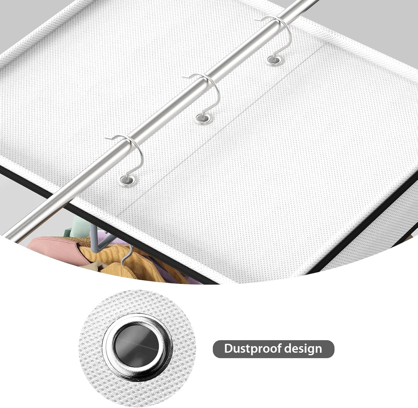 Univivi Clear Garment Bags for Hanging Clothes, Large Clothes Bags for Closet Storage Premium Hanging Garment Storage Bags for Suits, Coats, Dresses, 54" (Clear)