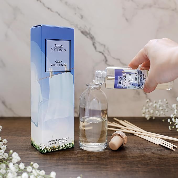 Urban Naturals Black Raspberry Vanilla Reed Diffuser Set | Made with Essential Oils & Real Botanicals | BlackBerry, Raspberry, Amber, Vanilla Orchid & Sandalwood | Made in The USA