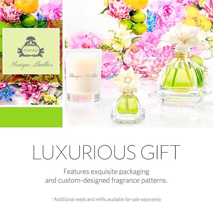 AGRARIA AirEssence & PetiteEssence Flower and Reed Diffuser Set, Luxury Home Fragrance Set, Scented Oil Reed Diffuser Gift for All Occasions