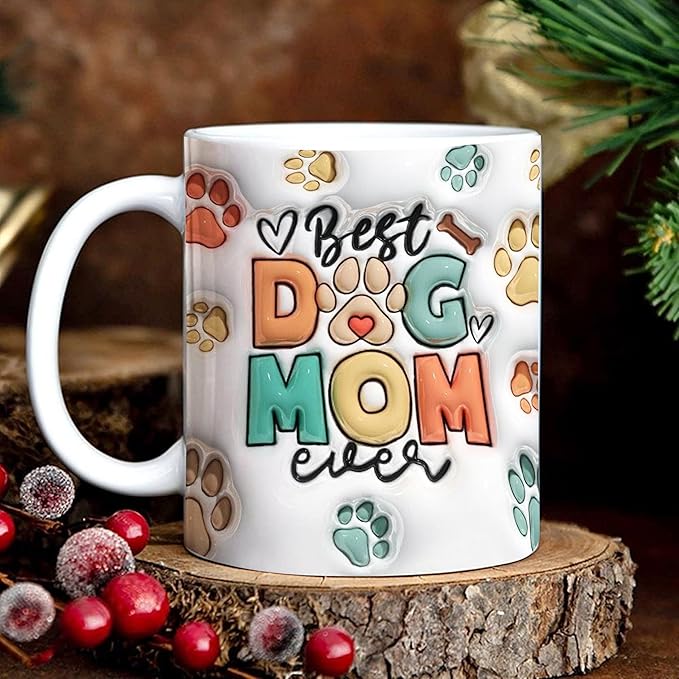 LOVELYPOD Personalized Dog Mom Mug with Name and Photo, Coffee Cups for Pet Lovers, Dog Mom Gifts for Women, Fur Mama Gifts, Mothers Day Mugs