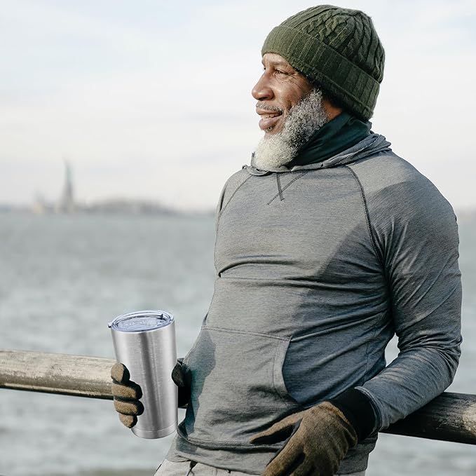 20oz Tumbler Bulk Stainless Steel Tumblers with Lid Vacuum Insulated Double Wall Travel Coffee Mug Powder Coated Tumbler Cup for Hot and Cold Drinks(Stainless Steel, 12 pack)