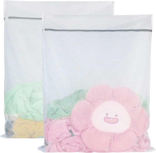 Vivifying Extra Large Mesh Laundry Bag, 2 Pack XXL Oversize Honeycomb Mesh Wash Bags for Washing Machine, Coats, Stuffed Toys, Blanket, Bedding, Sweater, Delicates Clothes (27 x 35 Inches)