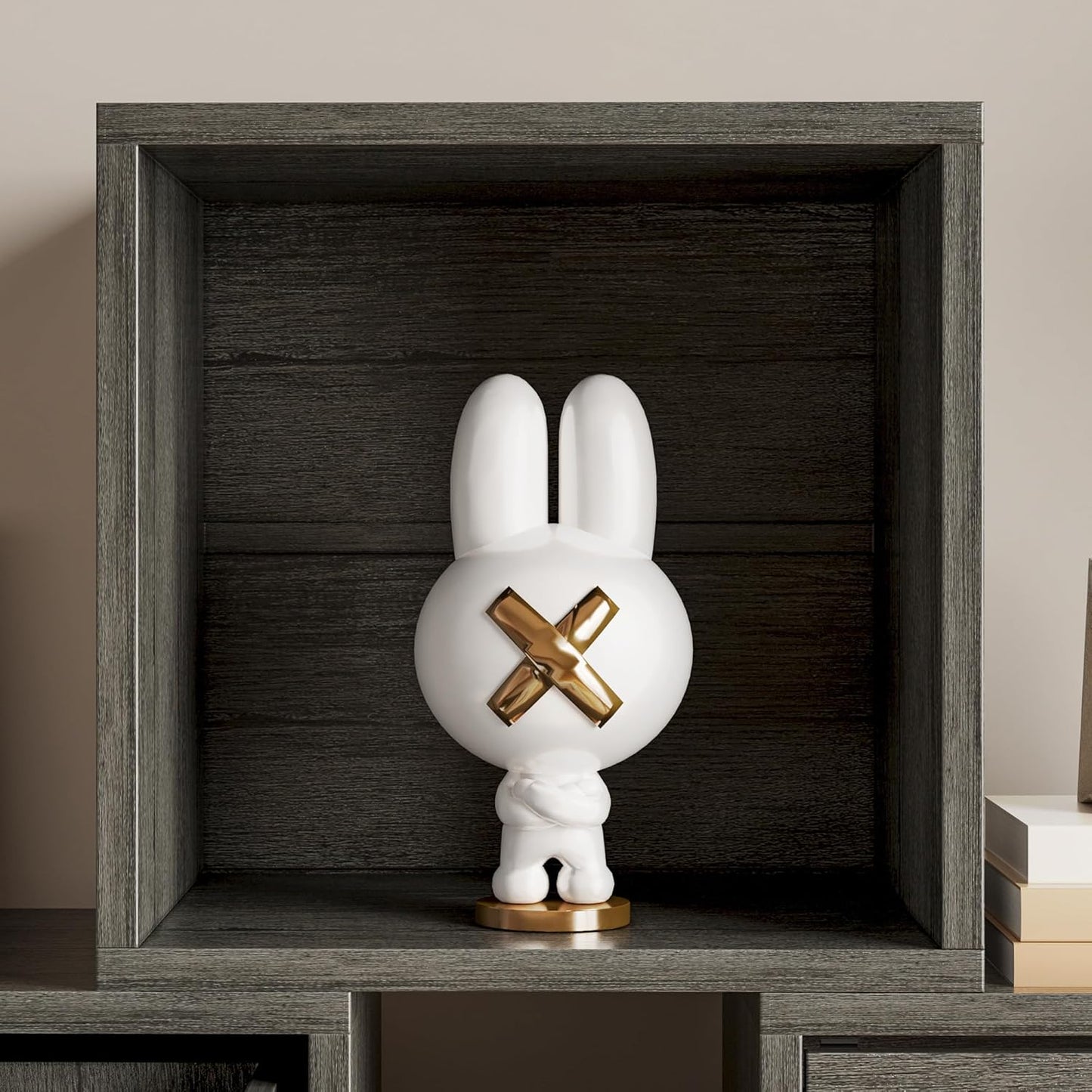 FUSUNBAO Magic DIY Cube Storage Organizer Stackable Cubes for Home Books Clothes Toy-Modular Cubby Storage System-Office Cubical-Bookcase Closet(French Oak,General Cube)