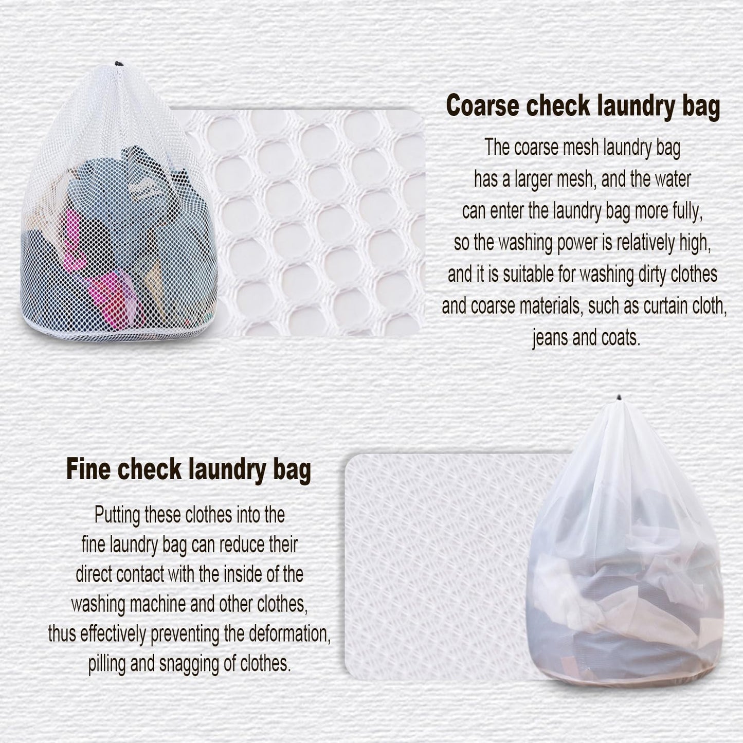Extra Large Mesh Laundry Bags Washing Bag 2Pack Delicates Bag and Pull net style Laundry Bag Jumbo for Washing Machine Large Mesh Bags for Blankets, Bedding, Coats, Toys (2PCS-XXXL)