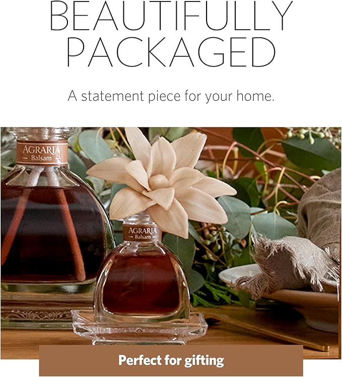 AGRARIA AirEssence & PetiteEssence Flower and Reed Diffuser Set, Luxury Home Fragrance Set, Scented Oil Reed Diffuser Gift for All Occasions