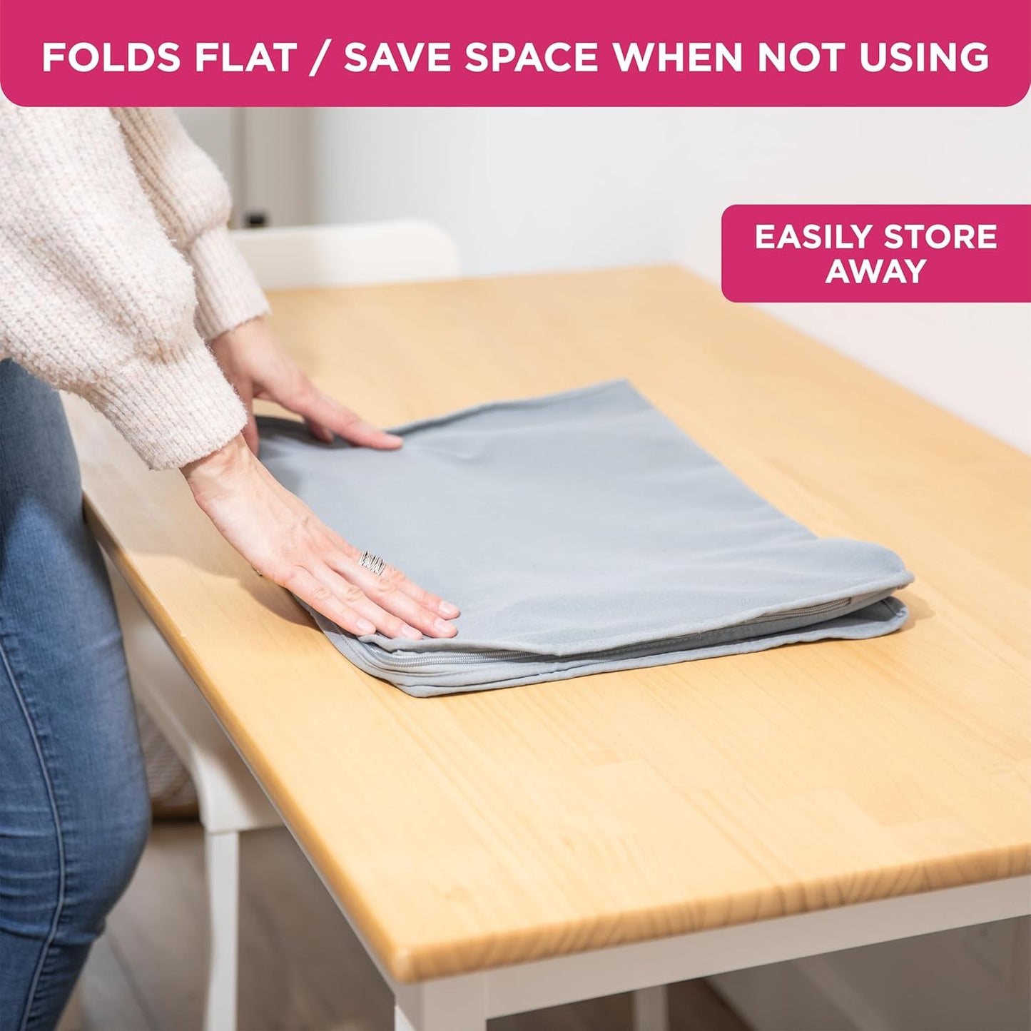 Cedar Clothes Storage Bag Organizer – Protects from Moths, Moisture, Dirt & Dust – Set of 2 Underbed Storage Bags for Clothes, Cashmere Sweaters, Bedding & More - Underbed Storage - Grey