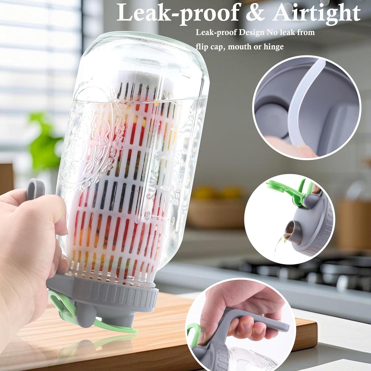 2 Quart Glass Mason Jar Water Pitcher With Fruit Infuser 64 Oz Wide Mouth Infused Cold Hot Water Jug Carafe With Lid Half Gallon For Coffee Sun Tea Lemonade Juice Homemade Drinks Container