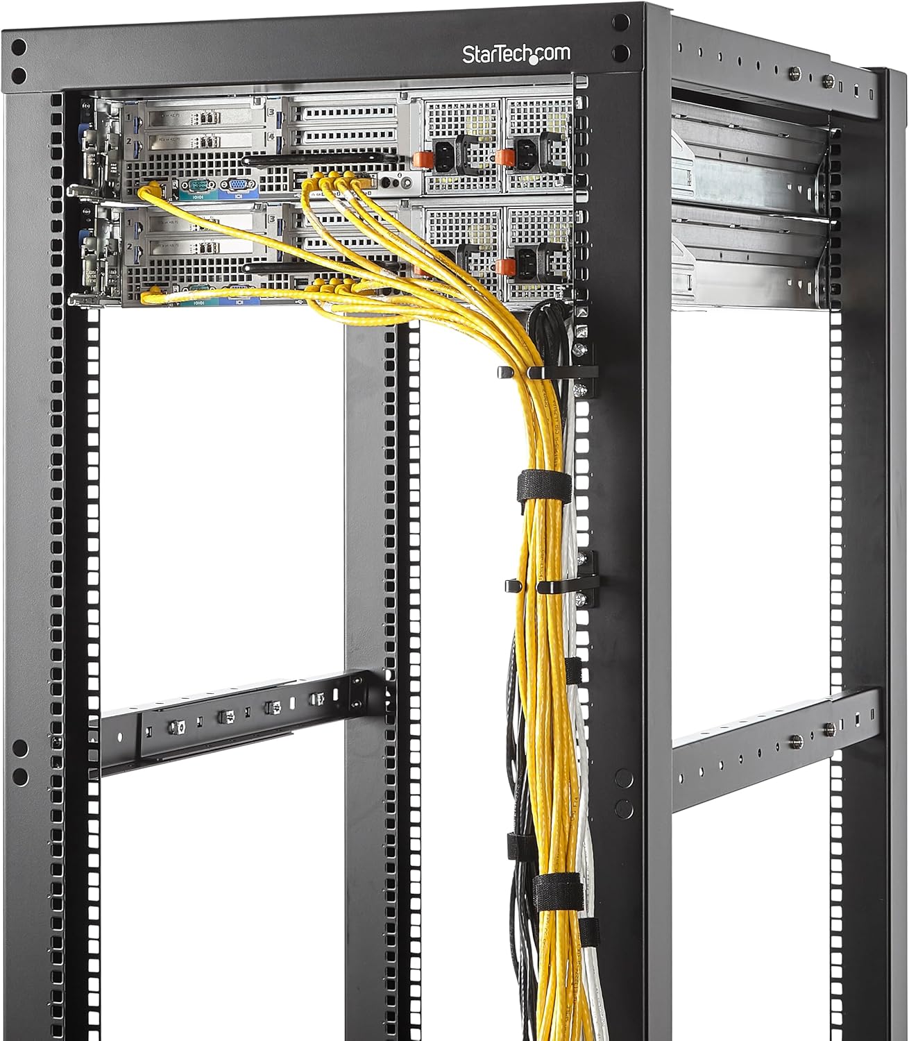 StarTech.com 5-Pack 1U Vertical Cable Management D-Ring Hooks, Cable Manager for 19" Server Racks/Cabinets, Wire Organizers