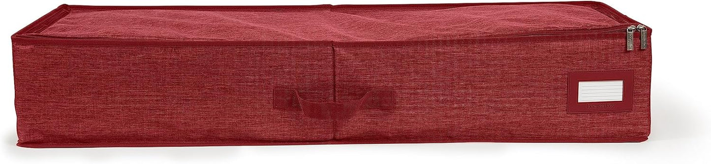 Covermates Keepsakes - Underbed Storage Bag - ID Window - Reinforced Handles - Indoor Storage, Red Heather