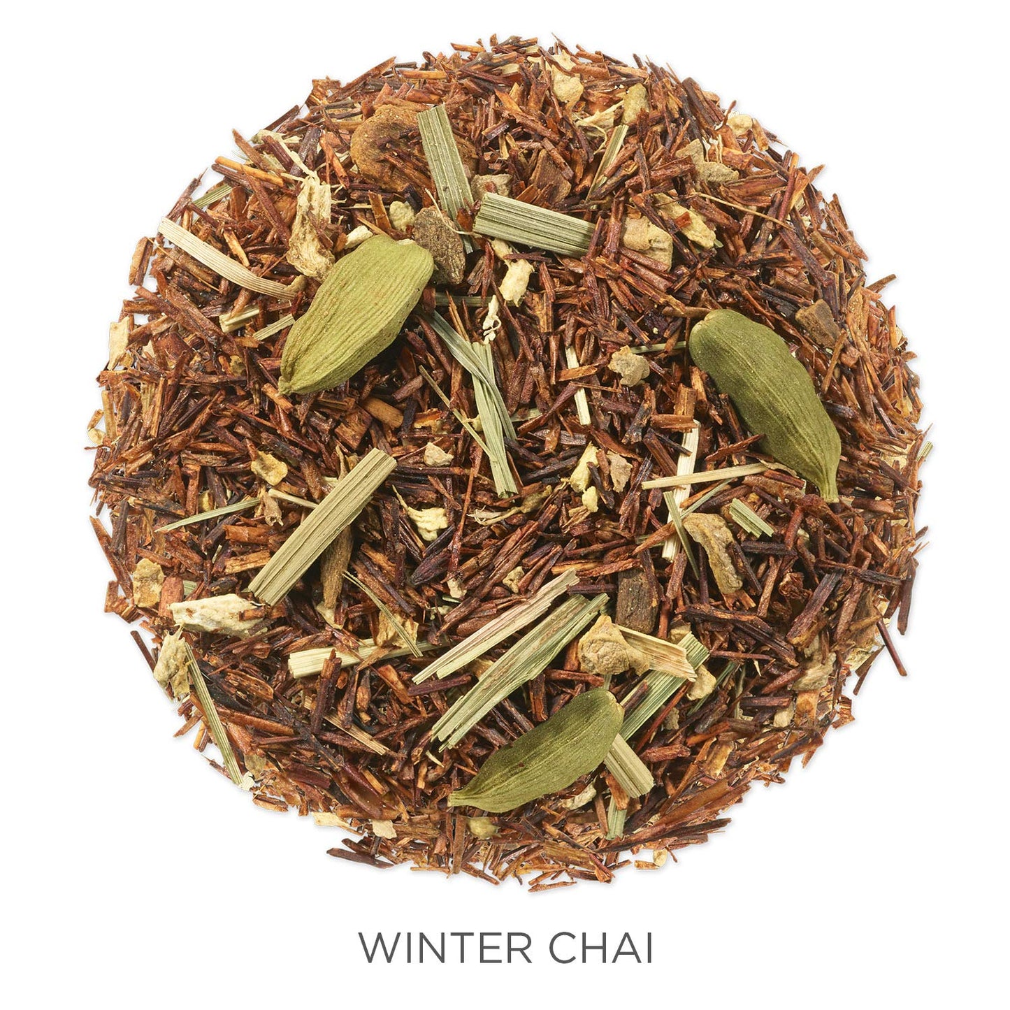 Tea Forte Winter Chai Premium Loose Leaf Caffeine-Free Herbal Tea Blend Canister, Makes 35-50 Cups, Round Canister