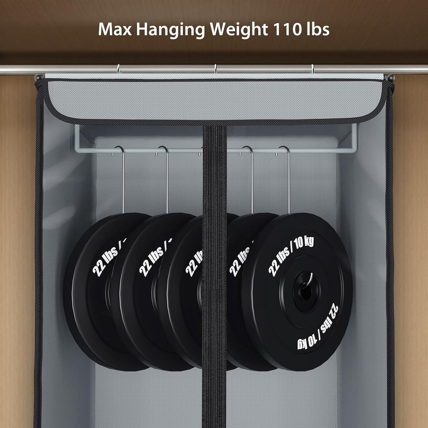 Univivi Garment Bags for Hanging Clothes, Large Clothes Storage Bags Closet Organizer with Clear Window, Premium Hanging Garment Storage Bag for Suits, Coats, Dresses, 54", 2-Pack