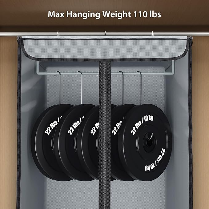 Univivi Garment Bags for Hanging Clothes, Large Clothes Storage Bags Closet Organizer with Clear Window, Premium Hanging Garment Storage Bag for Suits, Coats, Jackets, 40", 2-Pack (Grey)